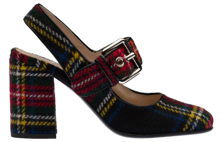 (W) MIU MIU High-Heel 'Black Red Plaid' 圖 2