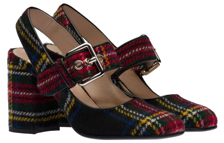(W) MIU MIU High-Heel 'Black Red Plaid' 圖 3