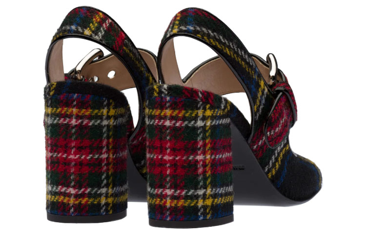 (W) MIU MIU High-Heel 'Black Red Plaid' 圖 4