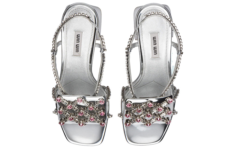 (W) MIU MIU High-Heel 'Metallic Weave Silver Elegance' 圖 4