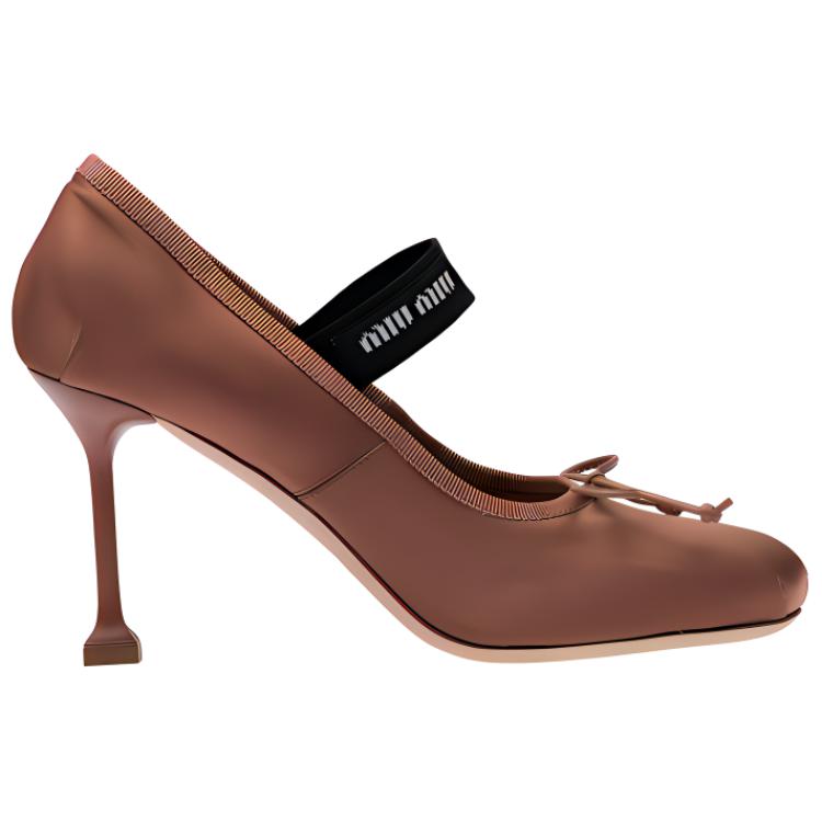 (W) MIU MIU High-Heel Fashion Sneakers 'Cocoa Brown' 圖 2