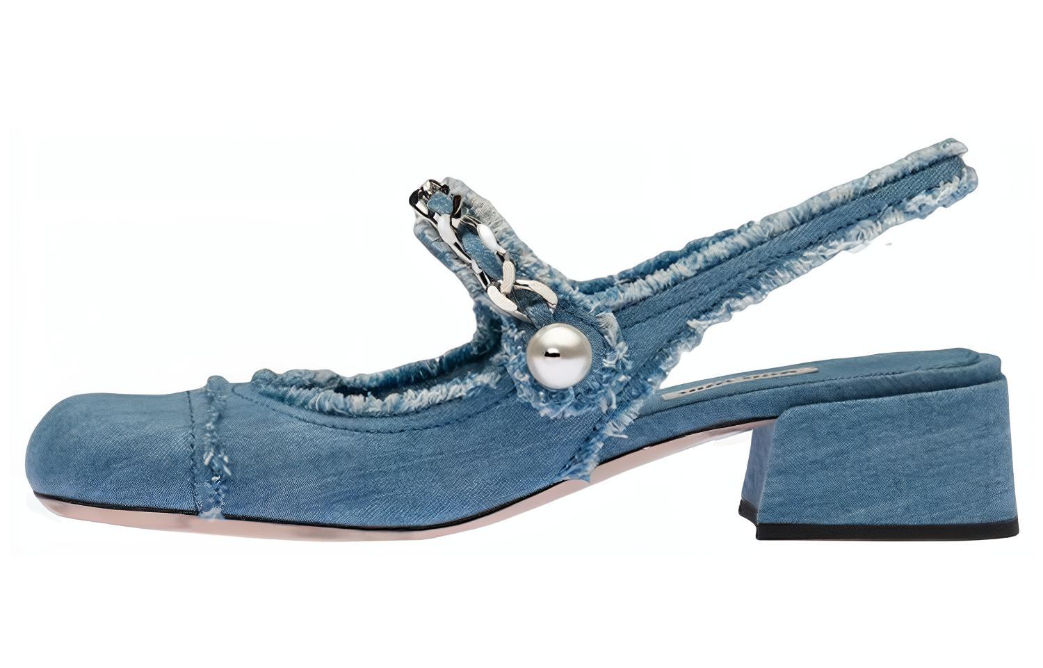 (Women) MIU MIU High-Heeled Sandals with Denim Ankle Strap 'Denim Blue' 5I699D_3F64_F0E93_F_035