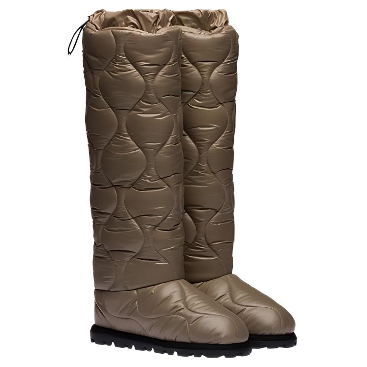 Shop (W) MIU MIU High-Top 'Nylon Marrón' 5W614D_IYK_F0046_F_M010