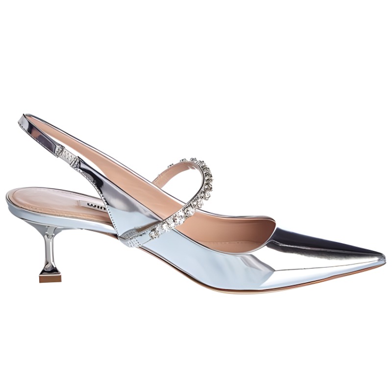 (W) MIU MIU High-Top 'Silver' 圖 2