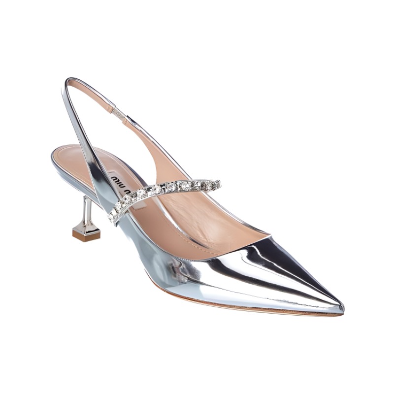 (W) MIU MIU High-Top 'Silver' 圖 3