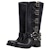 (W) MIU MIU But Kasut Tinggi 'Logo Gesper Kulit Hitam' 5W792D_3F33_F0002_F_A050