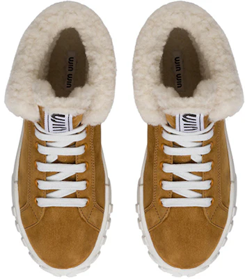 (W) MIU MIU Sneaker Alta Moda ''Cognac Suede'' 5T384D_FDW_F0046_F_005 Purchase (W) MIU MIU Sneaker Alta Moda ''Cognac Suede'' 5T384D_FDW_F0046_F_005