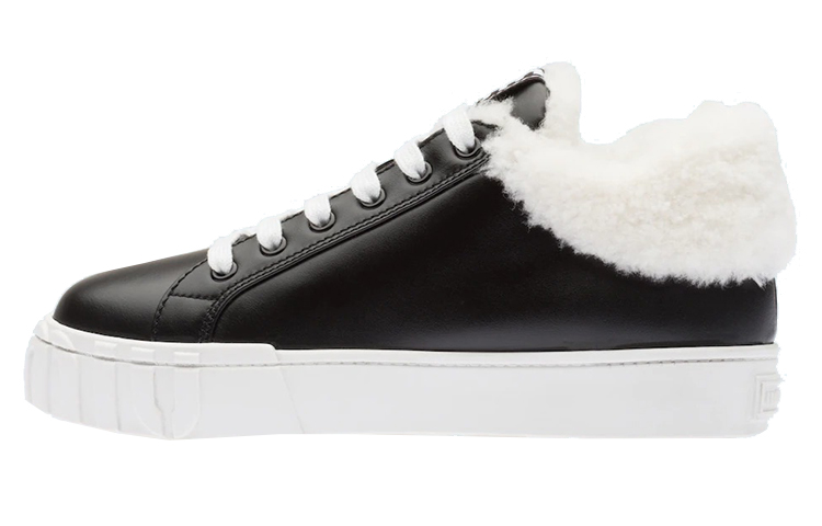Buy (W) MIU MIU High-Top Ledersneaker mit Wollfutter ''Schwarz'' 5T380D_3L0Y_F0889_F_005