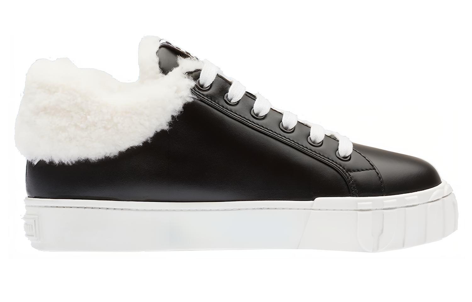 Order (W) MIU MIU High-Top Ledersneaker mit Wollfutter ''Schwarz'' 5T380D_3L0Y_F0889_F_005