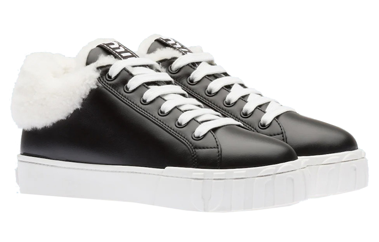 Lookbook (W) MIU MIU High-Top Ledersneaker mit Wollfutter ''Schwarz'' 5T380D_3L0Y_F0889_F_005