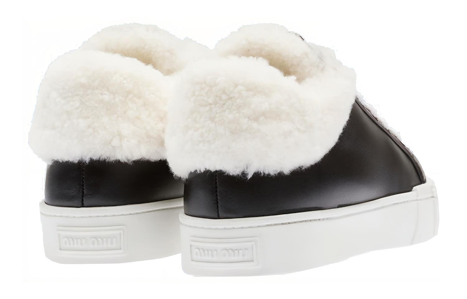 Shop (W) MIU MIU High-Top Ledersneaker mit Wollfutter ''Schwarz'' 5T380D_3L0Y_F0889_F_005
