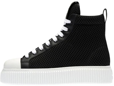 (W) MIU MIU メッシュ ハイカットスニーカー (黒) 5T727D_77T_F0002_F_005 Buy (W) MIU MIU メッシュ ハイカットスニーカー (黒) 5T727D_77T_F0002_F_005