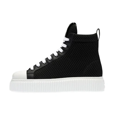 (W) MIU MIU High-Top Platform Sneakers 'Black Mesh'