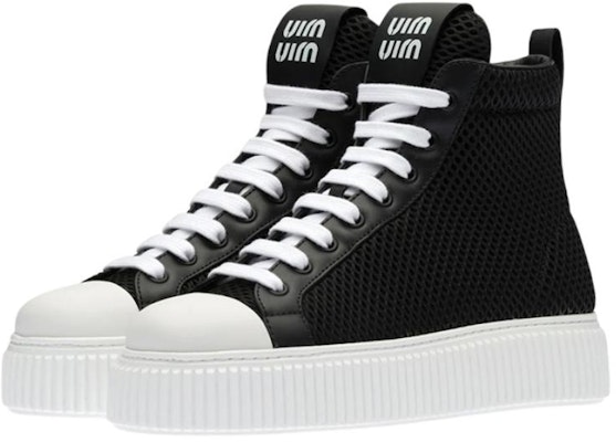 (Women) MIU MIU High-Top Platform Sneakers 'Black Mesh' 5T727D_77T_F0002_F_005 Lookbook (Women) MIU MIU High-Top Platform Sneakers 'Black Mesh' 5T727D_77T_F0002_F_005