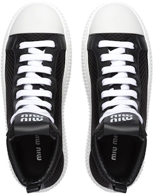 (Women) MIU MIU High-Top Platform Sneakers 'Black Mesh' 5T727D_77T_F0002_F_005 Purchase (Women) MIU MIU High-Top Platform Sneakers 'Black Mesh' 5T727D_77T_F0002_F_005