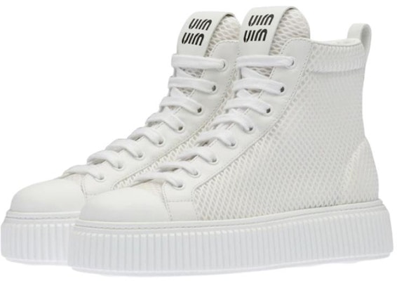 (Women) MIU MIU High-Top Platform Sneakers 'White Mesh' 5T727D_77T_F0009_F_005 Lookbook (Women) MIU MIU High-Top Platform Sneakers 'White Mesh' 5T727D_77T_F0009_F_005