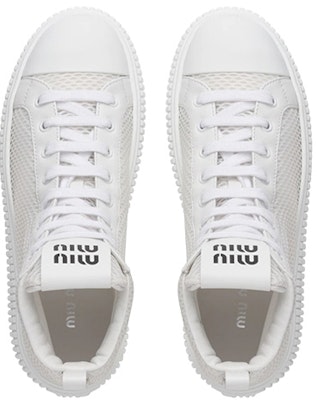 (Women) MIU MIU High-Top Platform Sneakers 'White Mesh' 5T727D_77T_F0009_F_005 Purchase (Women) MIU MIU High-Top Platform Sneakers 'White Mesh' 5T727D_77T_F0009_F_005