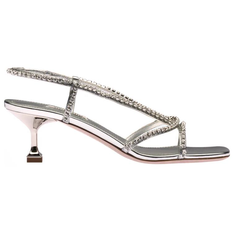 (W) MIU MIU High Heel 'Fashionable Elegance Silver Metallic' 圖 2