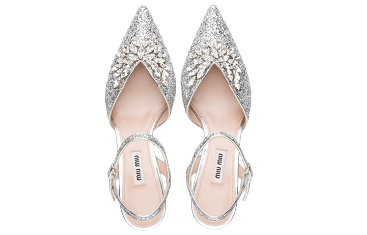 (W) MIU MIU High Heel 'Glitter Silver' 圖 3