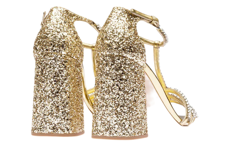 (W) MIU MIU High Heel 'Metallic Weave Glitter Platinum' 圖 3