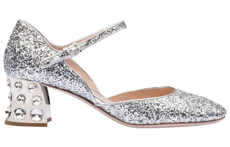 (W) MIU MIU High Heel 'Silver Glitter' 圖 2