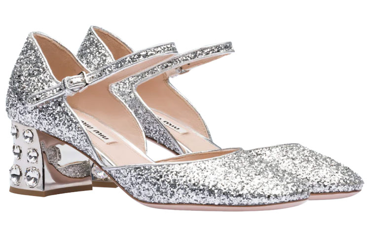 (W) MIU MIU High Heel 'Silver Glitter' 圖 3