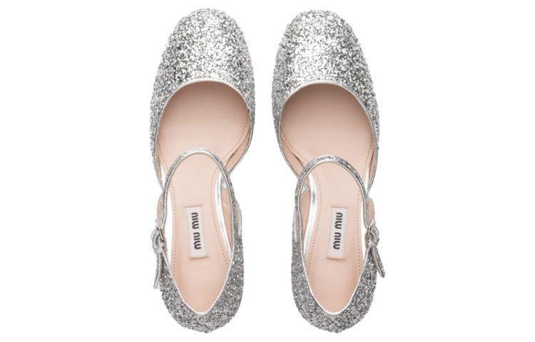 (W) MIU MIU High Heel 'Silver Glitter' 圖 5