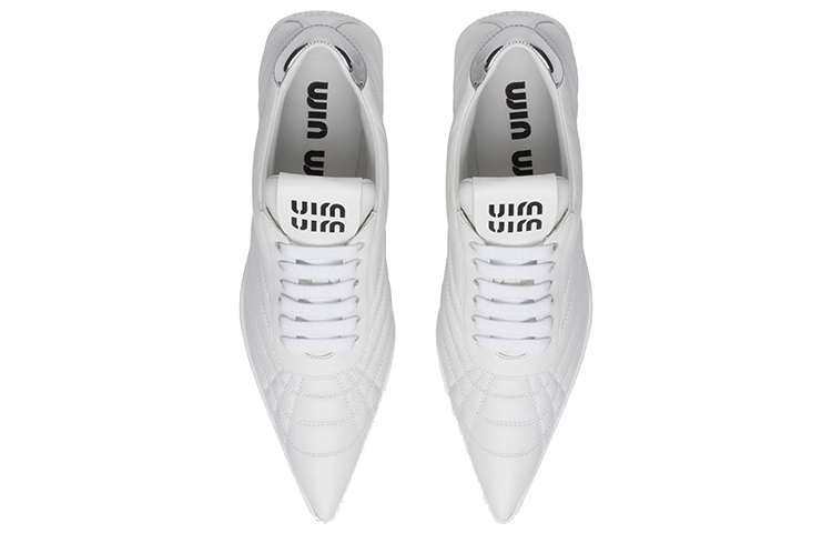 (W) MIU MIU High Heel 'Soft Lamb Leather Fashion Elegance White' 圖 4