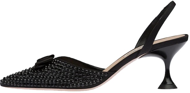 (W) 미우미우 블랙 새틴 앵클 스트랩 하이힐 5I459D_049_F0002_F_065 Buy (W) 미우미우 블랙 새틴 앵클 스트랩 하이힐 5I459D_049_F0002_F_065