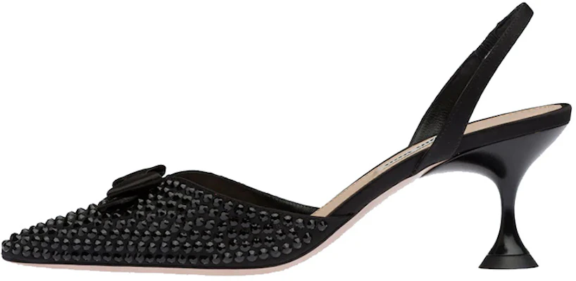(W) MIU MIU Escarpins à Talons Hauts avec Bride Satinée à la Cheville ''Noir'' 5I459D_049_F0002_F_065 Buy (W) MIU MIU Escarpins à Talons Hauts avec Bride Satinée à la Cheville ''Noir'' 5I459D_049_F0002_F_065
