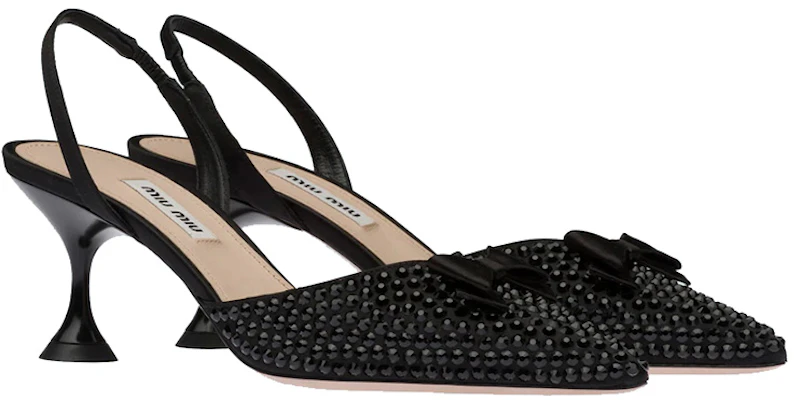 (W) MIU MIU Escarpins à Talons Hauts avec Bride Satinée à la Cheville ''Noir'' 5I459D_049_F0002_F_065 Lookbook (W) MIU MIU Escarpins à Talons Hauts avec Bride Satinée à la Cheville ''Noir'' 5I459D_049_F0002_F_065