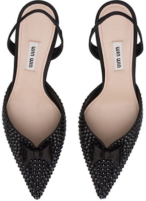 (Women) MIU MIU High Heel with Satin Ankle Strap 'Black' 5I459D_049_F0002_F_065 Shop (Women) MIU MIU High Heel with Satin Ankle Strap 'Black' 5I459D_049_F0002_F_065
