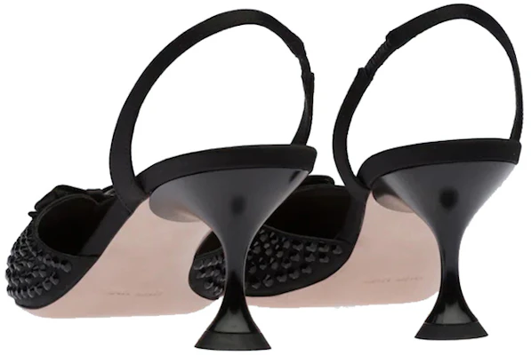 (W) MIU MIU Escarpins à Talons Hauts avec Bride Satinée à la Cheville ''Noir'' 5I459D_049_F0002_F_065 Shop (W) MIU MIU Escarpins à Talons Hauts avec Bride Satinée à la Cheville ''Noir'' 5I459D_049_F0002_F_065