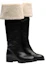 Lookbook (W) MIU MIU Hoge Toplaars ''Eenvoudig Comfort Zwart'' 5W391D_3LEP_F0889_F_040