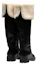 Shop (W) MIU MIU Hoge Toplaars ''Eenvoudig Comfort Zwart'' 5W391D_3LEP_F0889_F_040