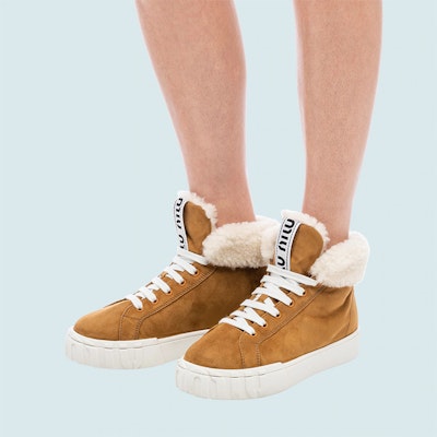(Women) MIU MIU High-Top Fashion Sneaker 'Cognac Suede' 5T384D_FDW_F0046_F_005 Purchase (Women) MIU MIU High-Top Fashion Sneaker 'Cognac Suede' 5T384D_FDW_F0046_F_005