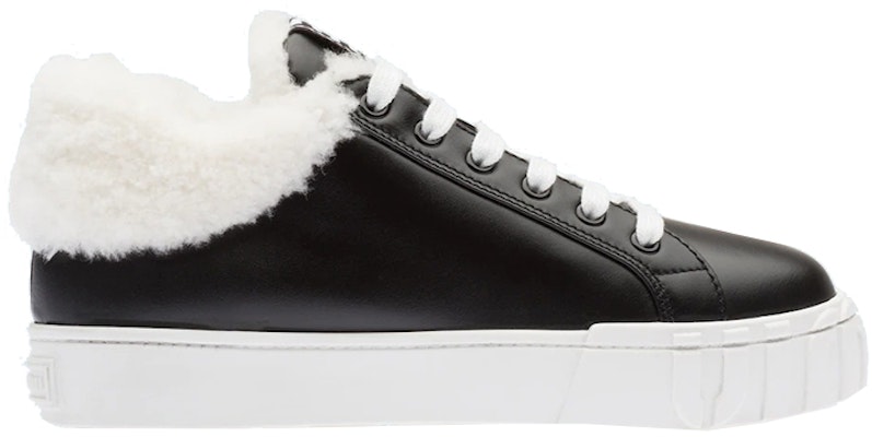 (Women) MIU MIU High-Top Leather Sneakers with Wool Lining 'Black' 5T380D_3L0Y_F0889_F_005 Order (Women) MIU MIU High-Top Leather Sneakers with Wool Lining 'Black' 5T380D_3L0Y_F0889_F_005
