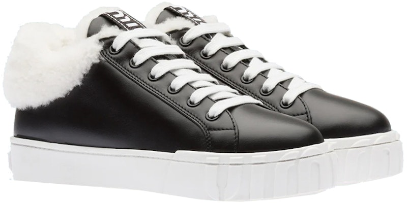 (Women) MIU MIU High-Top Leather Sneakers with Wool Lining 'Black' 5T380D_3L0Y_F0889_F_005 Lookbook (Women) MIU MIU High-Top Leather Sneakers with Wool Lining 'Black' 5T380D_3L0Y_F0889_F_005