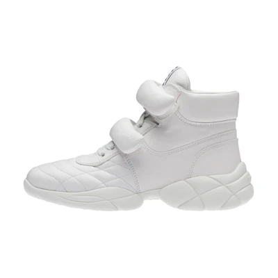 (W) MIU MIU High-Top Sneaker 'White Lambskin'