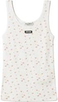 (Women) MIU MIU Holiday Ribbed Knit Logo Patch Sleeveless Vest - MJT727-18ZU-F0O7V-S-OOO (Women) MIU MIU Holiday Ribbed Knit Logo Patch Sleeveless Vest - MJT727-18ZU-F0O7V-S-OOO