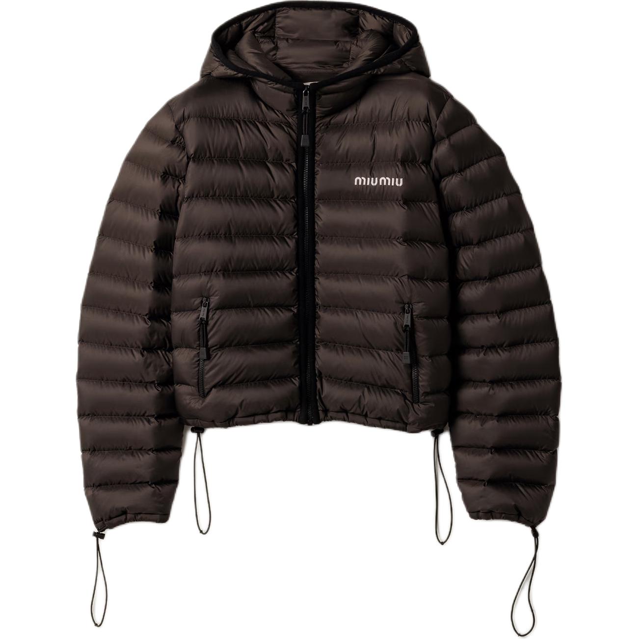 Buy (W) Miu Miu 連帽輕薄刺繡Logo紗網外套 ML1346-1754-F0414-S-OOO