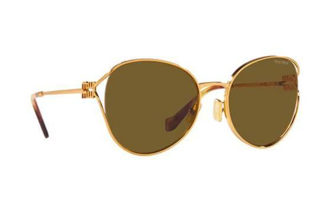 (Women) MIU MIU Irregular Gold Logo  Sunglasses. MU53YS7OE01T 圖 3