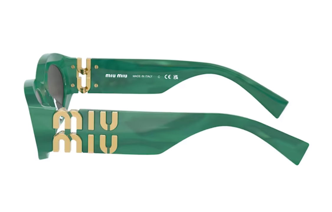 (Women) MIU MIU Irregular Green Sunglasses with Lettered Temples for Women. SMU11W_E15H_F05S0_C_054 圖 4