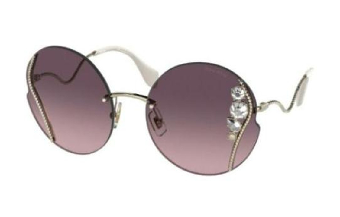 (Women) MIU MIU Irregular Mirror Pattern Sunglasses for Women - Silver. LAMONDAINESMU50XS