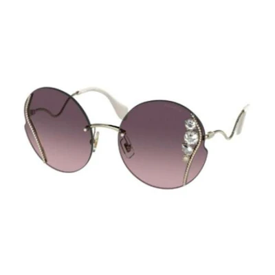 (Women) MIU MIU Irregular Mirror Pattern Sunglasses for Women - Silver. LAMONDAINESMU50XS