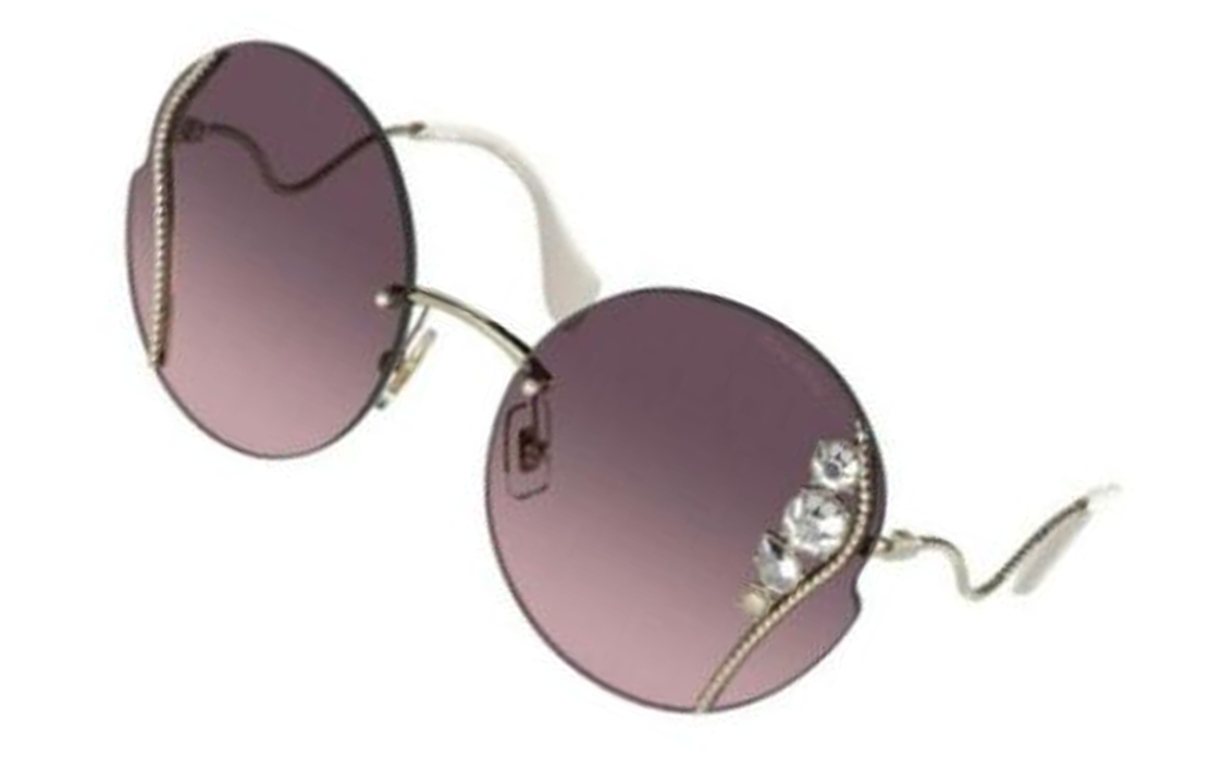 (Women) MIU MIU Irregular Mirror Pattern Sunglasses for Women - Silver. LAMONDAINESMU50XS 圖 3