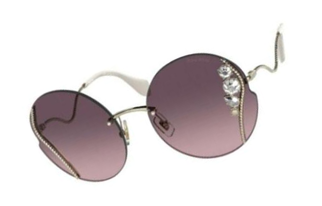 (Women) MIU MIU Irregular Mirror Pattern Sunglasses for Women - Silver. LAMONDAINESMU50XS 圖 4