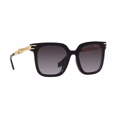 (Women) MIU MIU Irregular Shaped Logo Design Sunglasses - Black. MU13WS1AB5D1