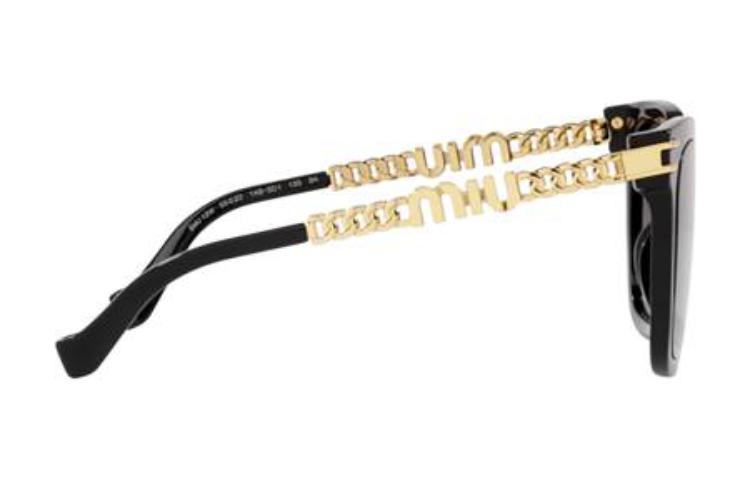 (Women) MIU MIU Irregular Shaped Logo Design  Sunglasses - Black. MU13WS1AB5D1 圖 4