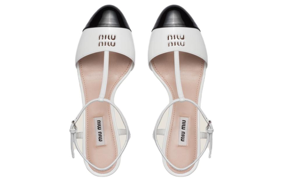 (W) MIU MIU Killer 'Patent White Fashion Slides' 圖 3